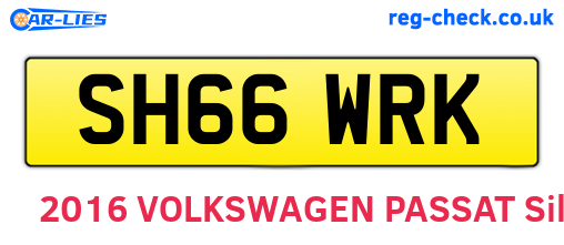SH66WRK are the vehicle registration plates.