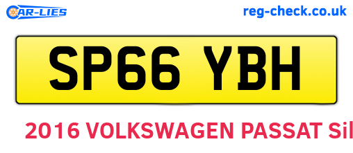 SP66YBH are the vehicle registration plates.