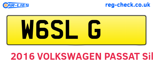 W6SLG are the vehicle registration plates.