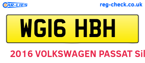 WG16HBH are the vehicle registration plates.