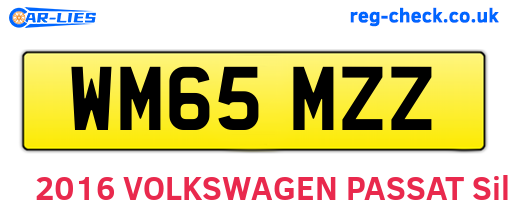 WM65MZZ are the vehicle registration plates.