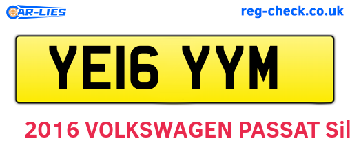 YE16YYM are the vehicle registration plates.
