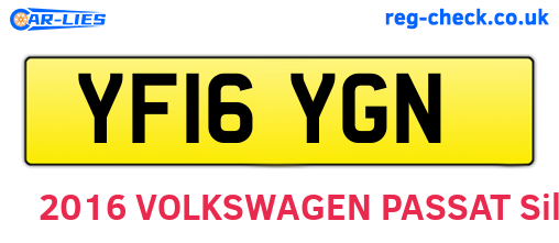 YF16YGN are the vehicle registration plates.