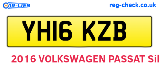 YH16KZB are the vehicle registration plates.