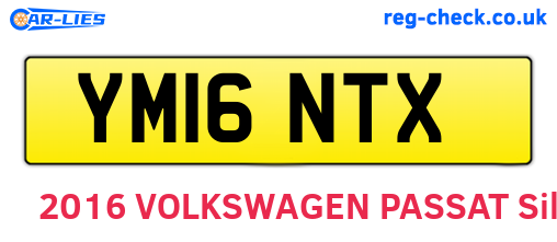 YM16NTX are the vehicle registration plates.