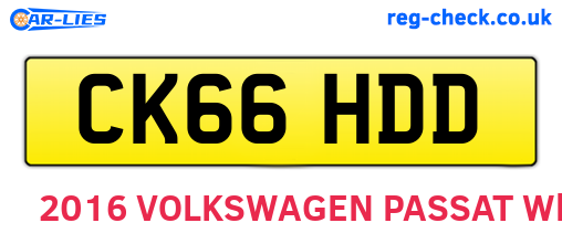 CK66HDD are the vehicle registration plates.