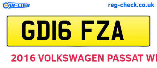 GD16FZA are the vehicle registration plates.