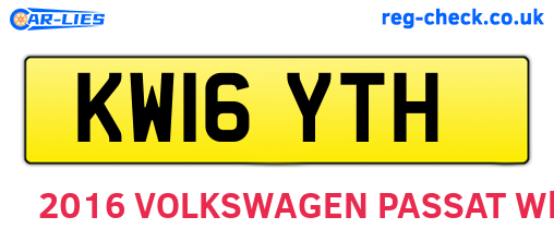 KW16YTH are the vehicle registration plates.