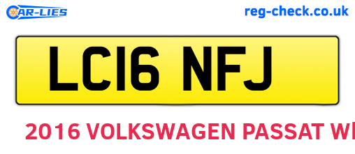 LC16NFJ are the vehicle registration plates.