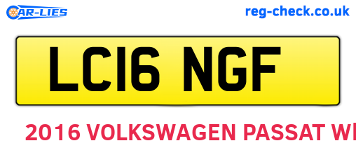 LC16NGF are the vehicle registration plates.