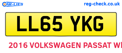 LL65YKG are the vehicle registration plates.