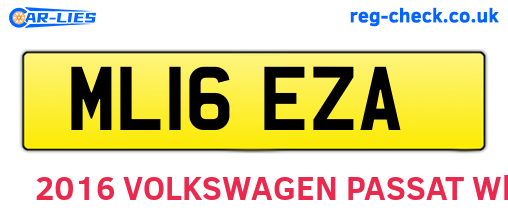 ML16EZA are the vehicle registration plates.