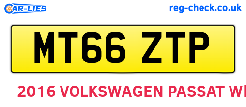 MT66ZTP are the vehicle registration plates.