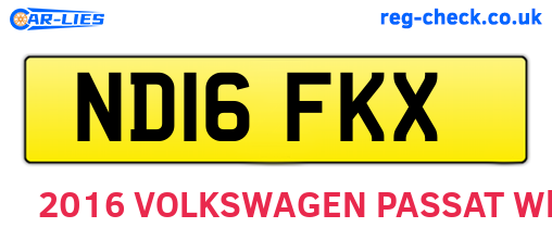ND16FKX are the vehicle registration plates.