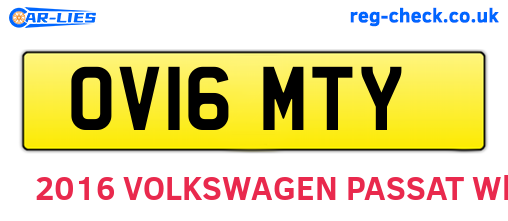 OV16MTY are the vehicle registration plates.