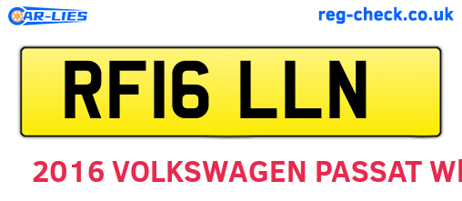 RF16LLN are the vehicle registration plates.