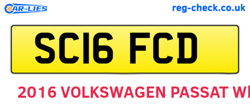 SC16FCD are the vehicle registration plates.