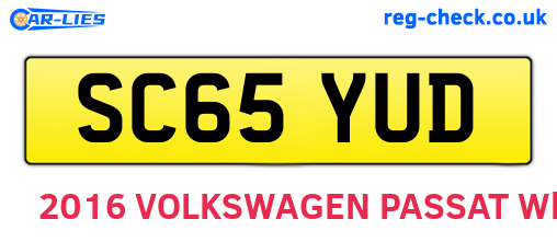 SC65YUD are the vehicle registration plates.