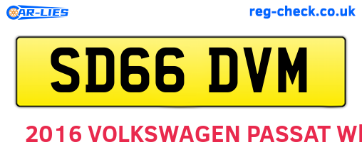 SD66DVM are the vehicle registration plates.