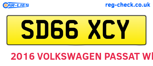 SD66XCY are the vehicle registration plates.