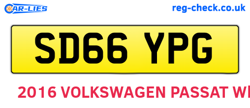 SD66YPG are the vehicle registration plates.