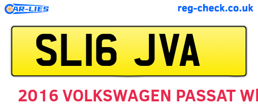 SL16JVA are the vehicle registration plates.
