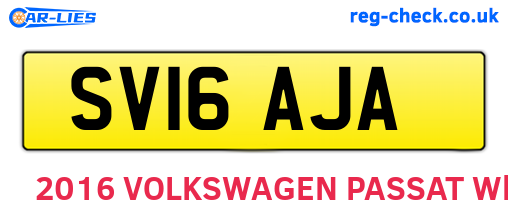 SV16AJA are the vehicle registration plates.