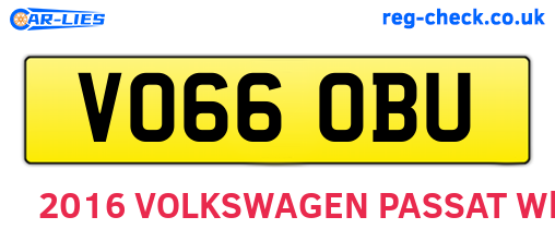 VO66OBU are the vehicle registration plates.
