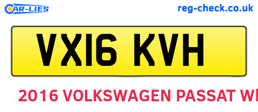 VX16KVH are the vehicle registration plates.