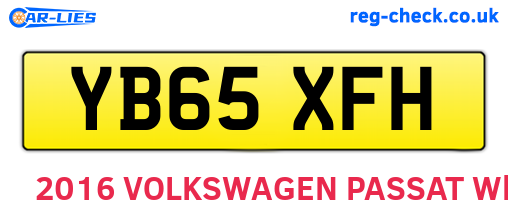 YB65XFH are the vehicle registration plates.