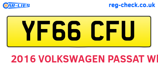 YF66CFU are the vehicle registration plates.