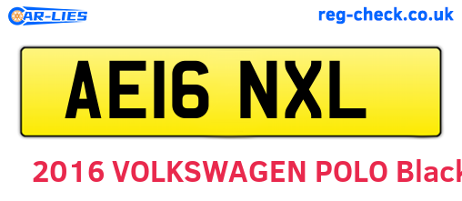 AE16NXL are the vehicle registration plates.
