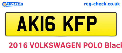 AK16KFP are the vehicle registration plates.