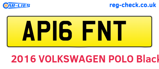 AP16FNT are the vehicle registration plates.