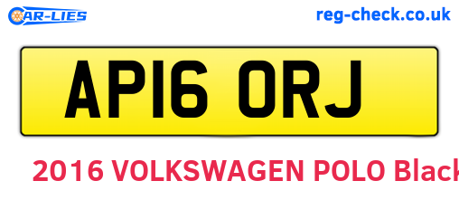 AP16ORJ are the vehicle registration plates.