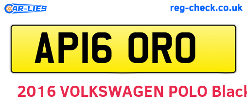 AP16ORO are the vehicle registration plates.