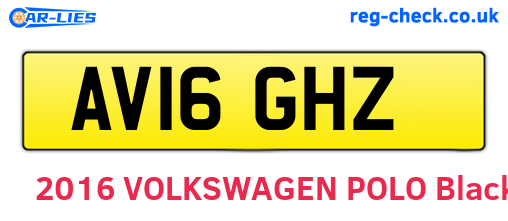 AV16GHZ are the vehicle registration plates.