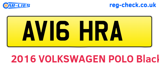 AV16HRA are the vehicle registration plates.