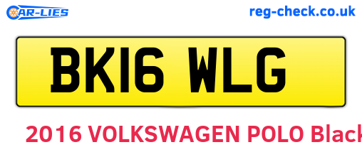 BK16WLG are the vehicle registration plates.