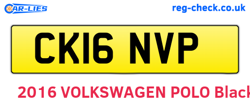 CK16NVP are the vehicle registration plates.
