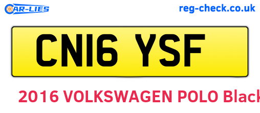 CN16YSF are the vehicle registration plates.