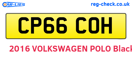 CP66COH are the vehicle registration plates.