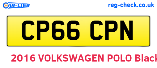 CP66CPN are the vehicle registration plates.