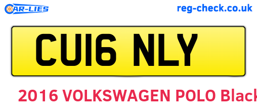 CU16NLY are the vehicle registration plates.