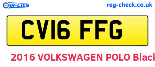 CV16FFG are the vehicle registration plates.