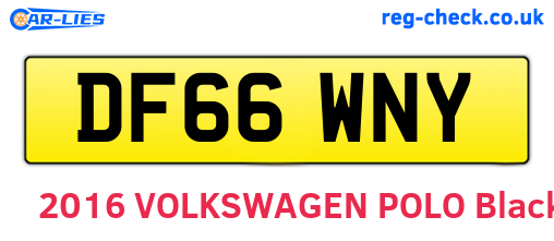 DF66WNY are the vehicle registration plates.