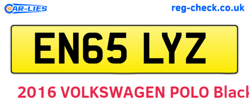 EN65LYZ are the vehicle registration plates.
