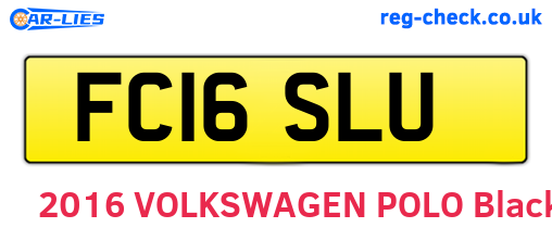 FC16SLU are the vehicle registration plates.