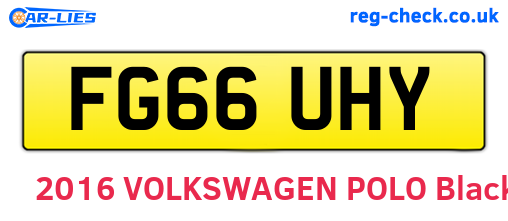 FG66UHY are the vehicle registration plates.