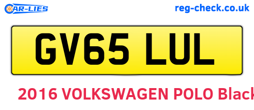 GV65LUL are the vehicle registration plates.